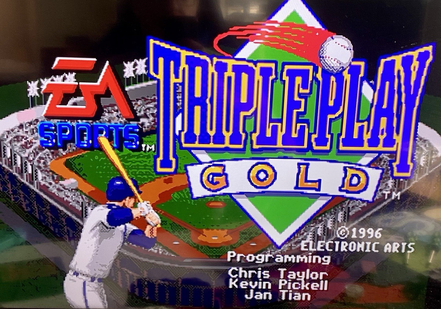 Triple Play Gold Edition (Sega Genesis 1996) CIB W/ Manual, May Need New Battery