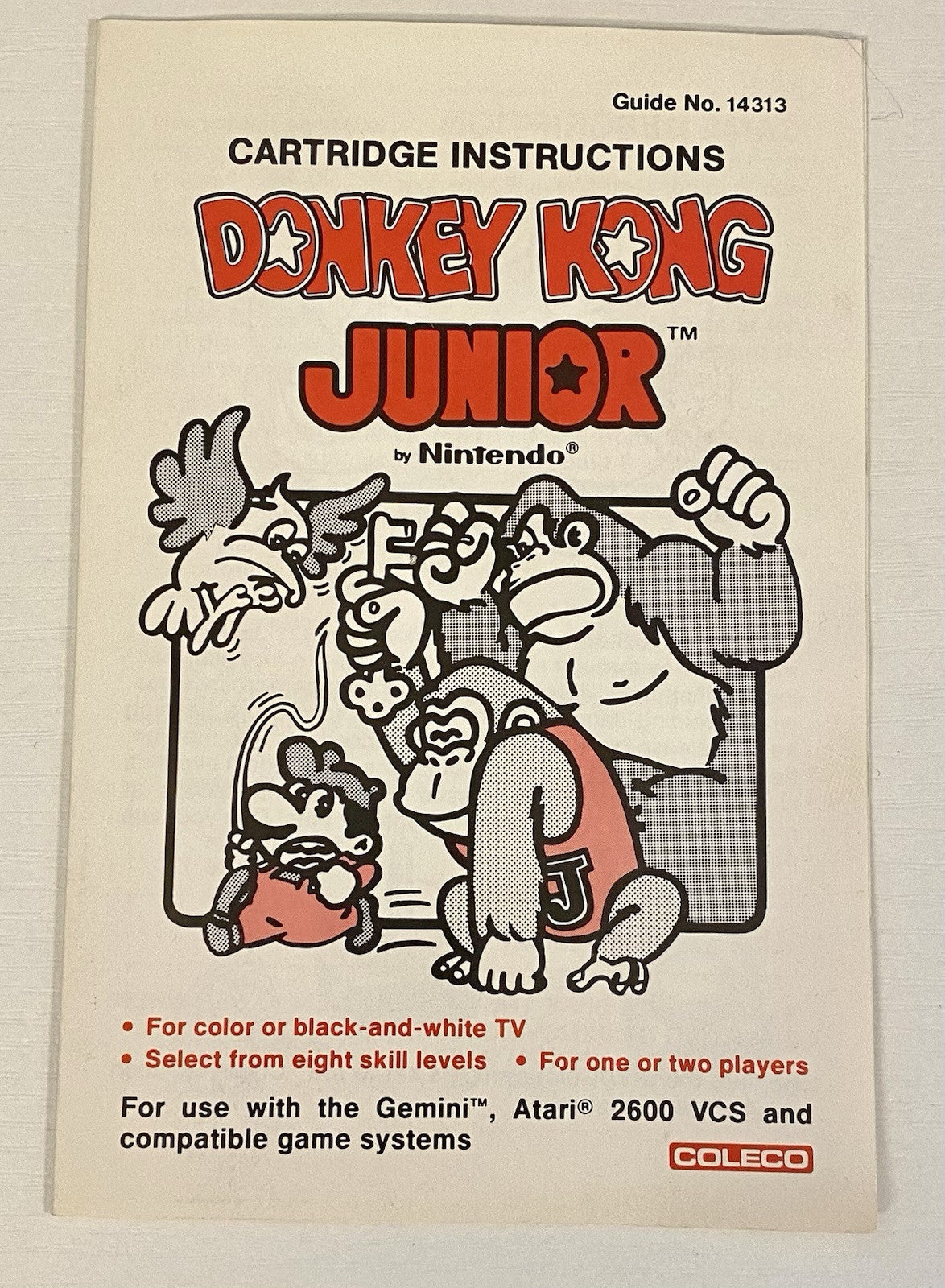 Donkey Kong Junior (Atari 2600, 1983) Authentic Cartridge & Manual, Tested