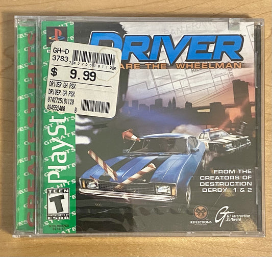 Driver (Sony PlayStation 1, 1999) PS1 Brand New & Factory Sealed W/ Hang Tab