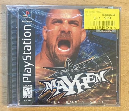 WCW Mayhem Wrestling Black Label (PlayStation 1, 1999) Brand New Factory Sealed