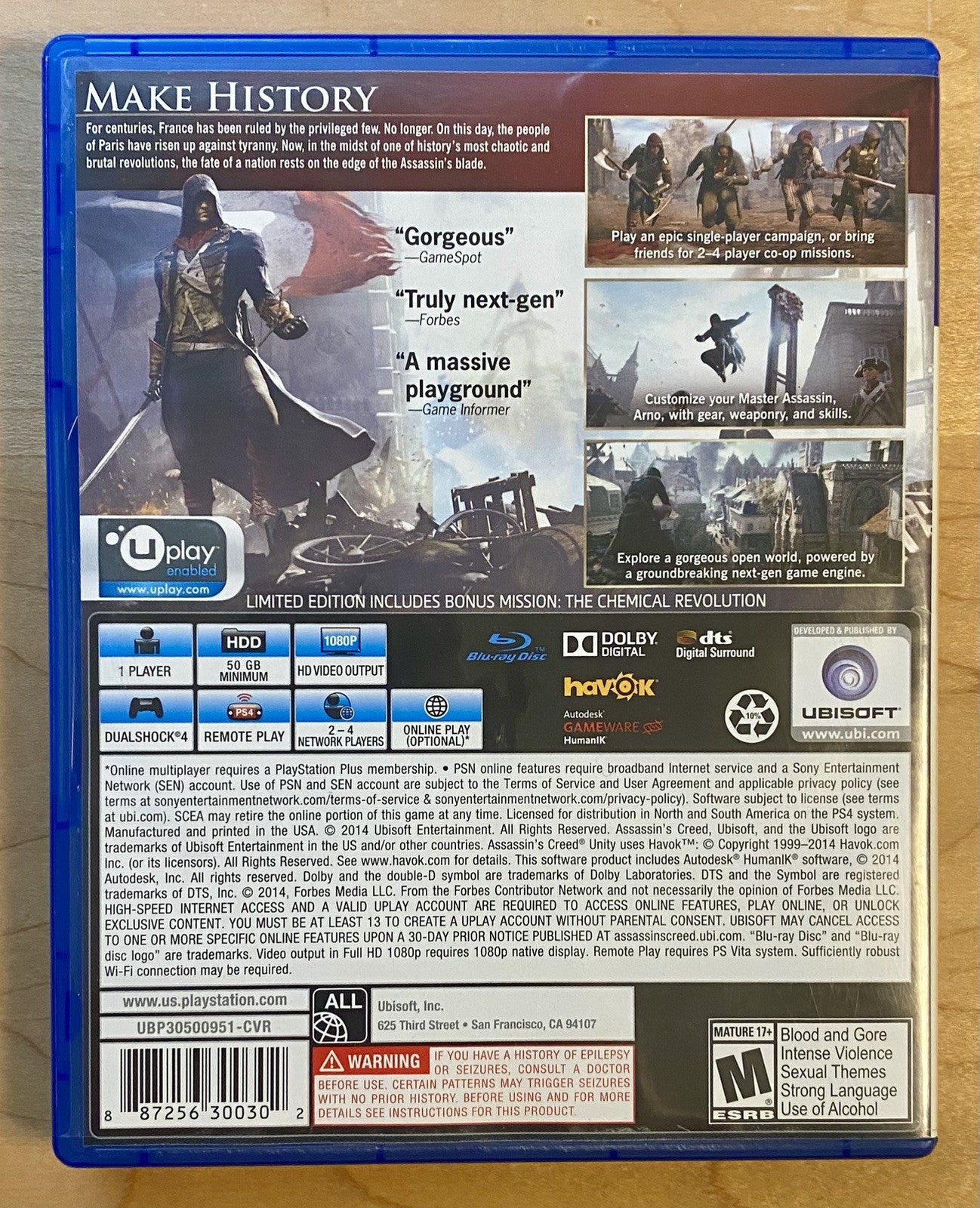 Assassins Creed Unity & Syndicate PS4 Bundle (PlayStation 4) Both CIB W/ Inserts