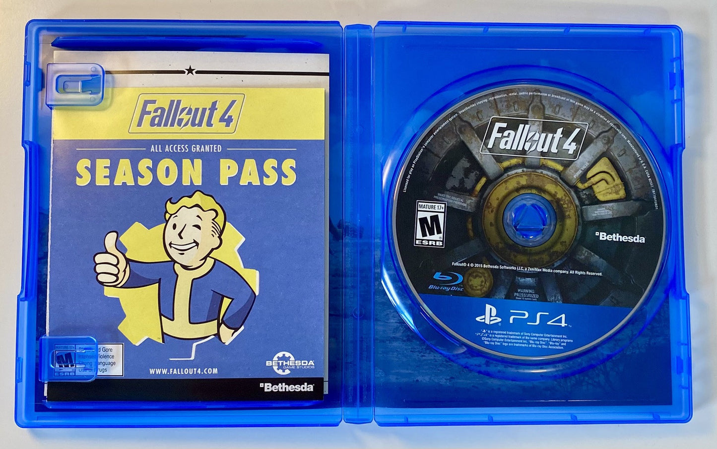 Fallout 4 (Sony PlayStation 4, 2015) CIB Complete In Box W/ Manual & Insert