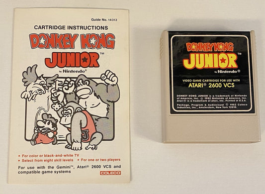 Donkey Kong Junior (Atari 2600, 1983) Authentic Cartridge & Manual, Tested