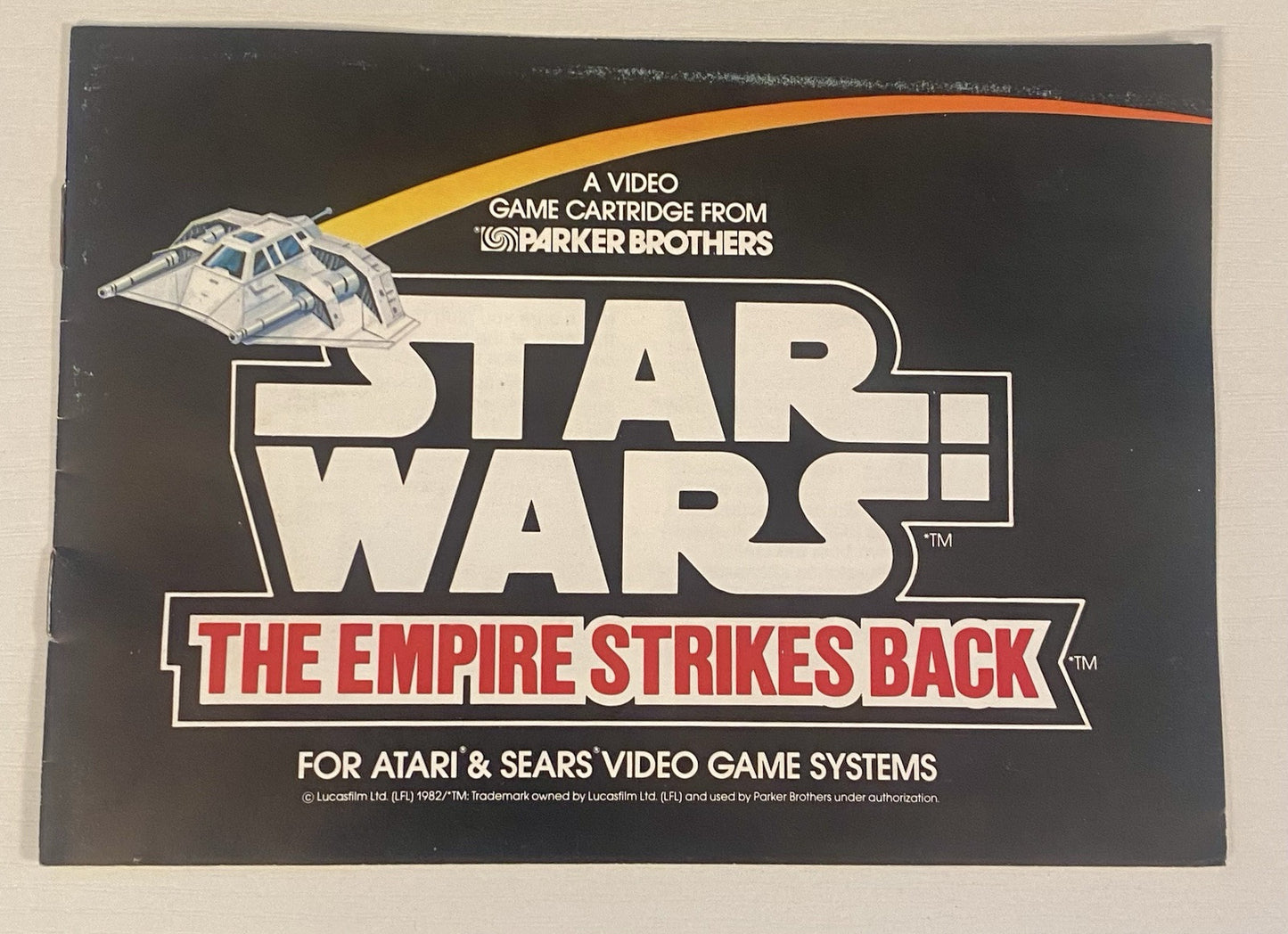 Star Wars: The Empire Strikes Back (Atari 2600, 1982) Cartridge & Manual Tested