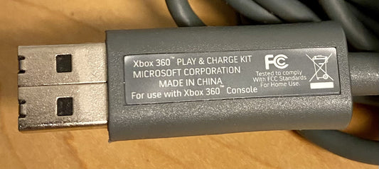 Genuine Microsoft Xbox 360 Play And Charge Kit Cable Cord USB For Controller