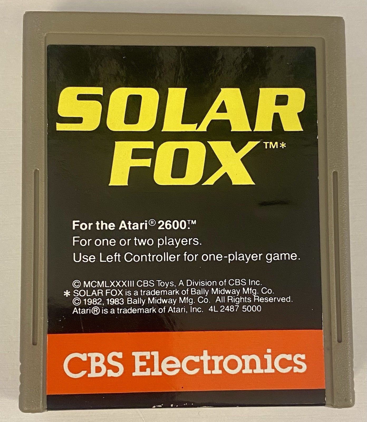 Solar Fox (Atari 2600, 1982) Authentic Cart And Manual, Tested & Working