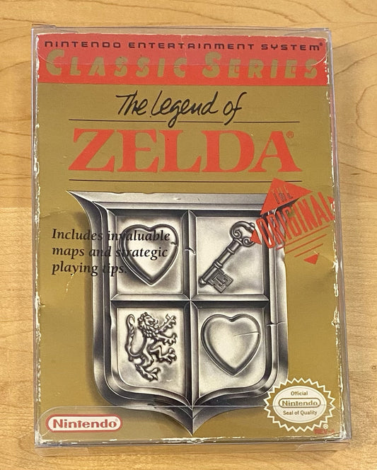 The Legend of Zelda Grey Cartridge (Nintendo NES, 1987) CIB, No Manual Or Map