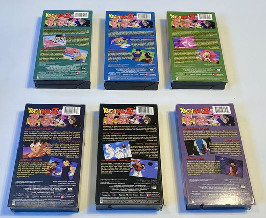 Dragon Ball Z Fusion Saga Uncut VHS Set 6 Tapes DBZ, Missing First Tape