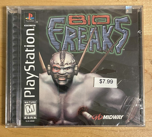 Bio Freaks (Sony Playstation 1, 1998) Brand New Factory Sealed, Black Label