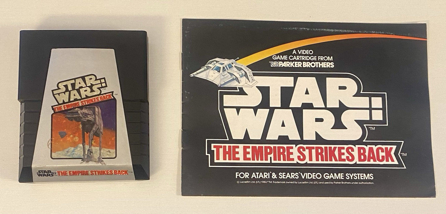 Star Wars: The Empire Strikes Back (Atari 2600, 1982) Cartridge & Manual Tested