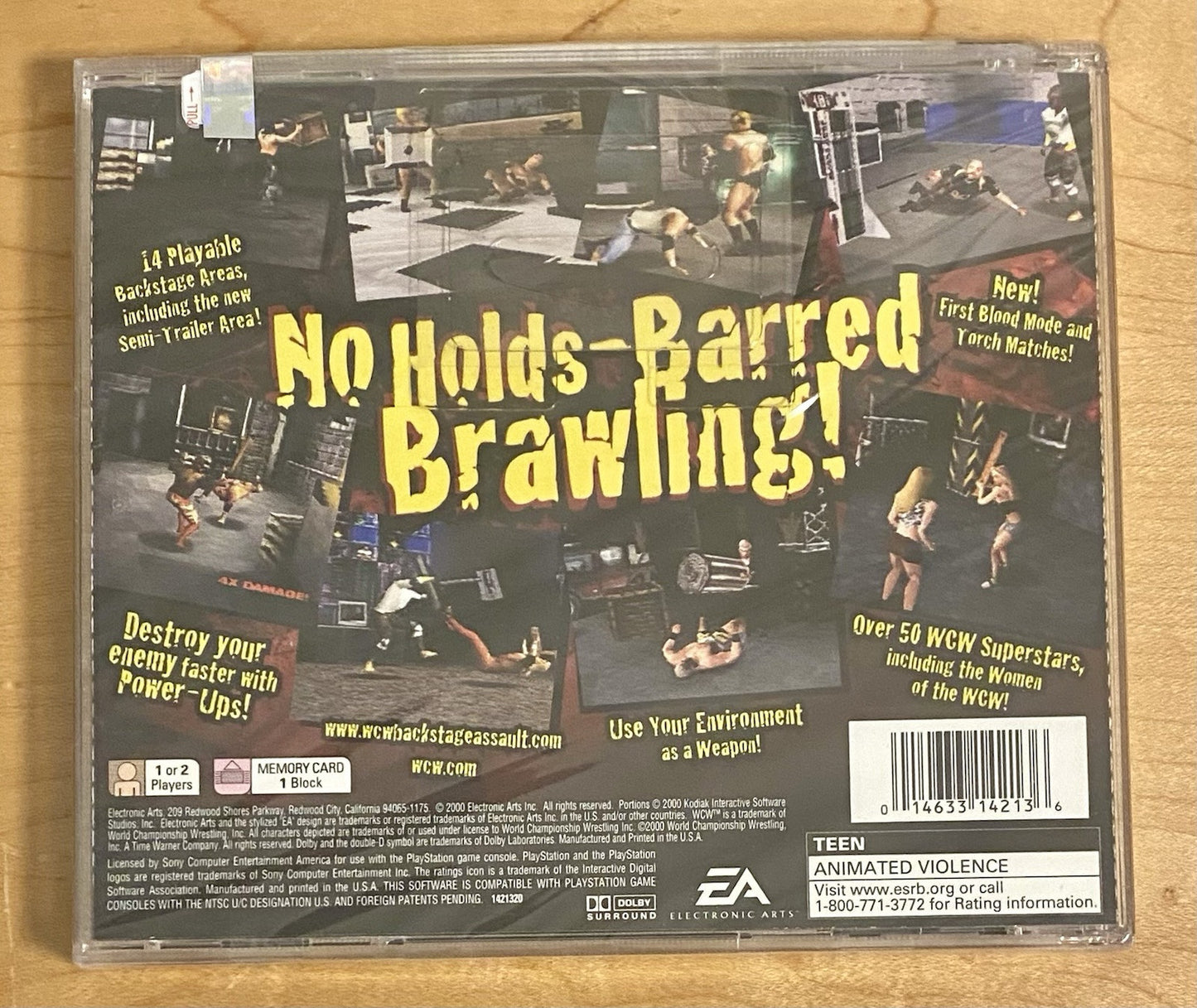 WCW Backstage Assault (Sony PlayStation 1, 2000) PS1 Brand New & Factory Sealed