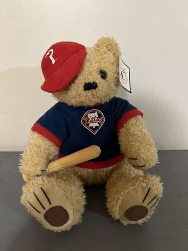 Vintage Philadelphia Phillies Plush Teddy Bear Good Stuff NWTs 2002 With Tag