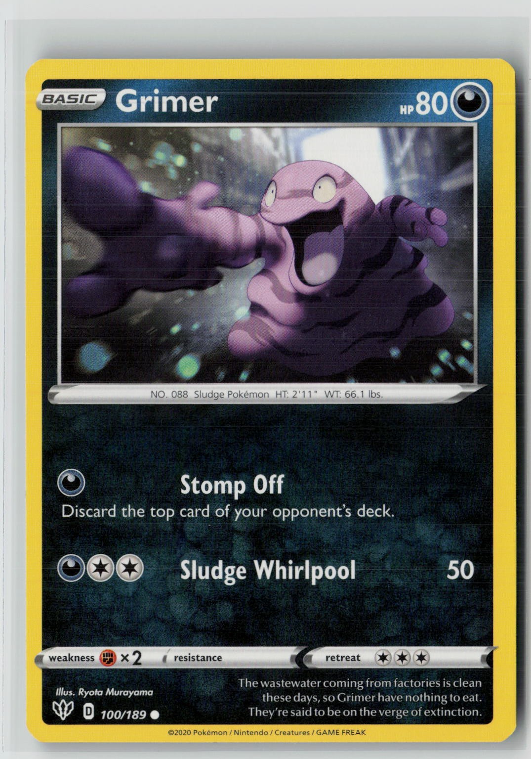 Grimer (SWSH03: Darkness Ablaze 100/189) NM