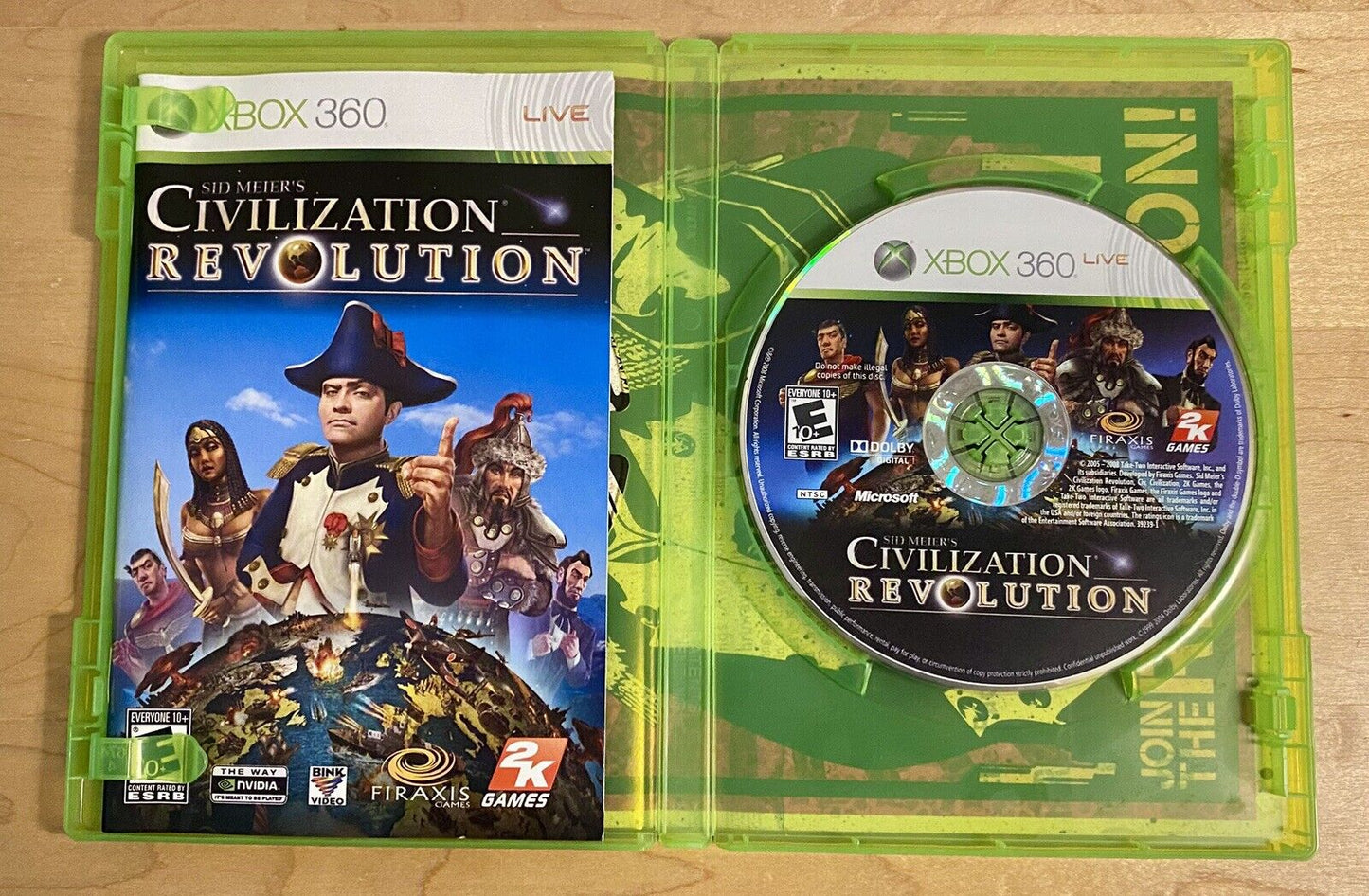 Civilization Revolution (Xbox 360, 2007) CIB W/ Manual, Authentic & Tested