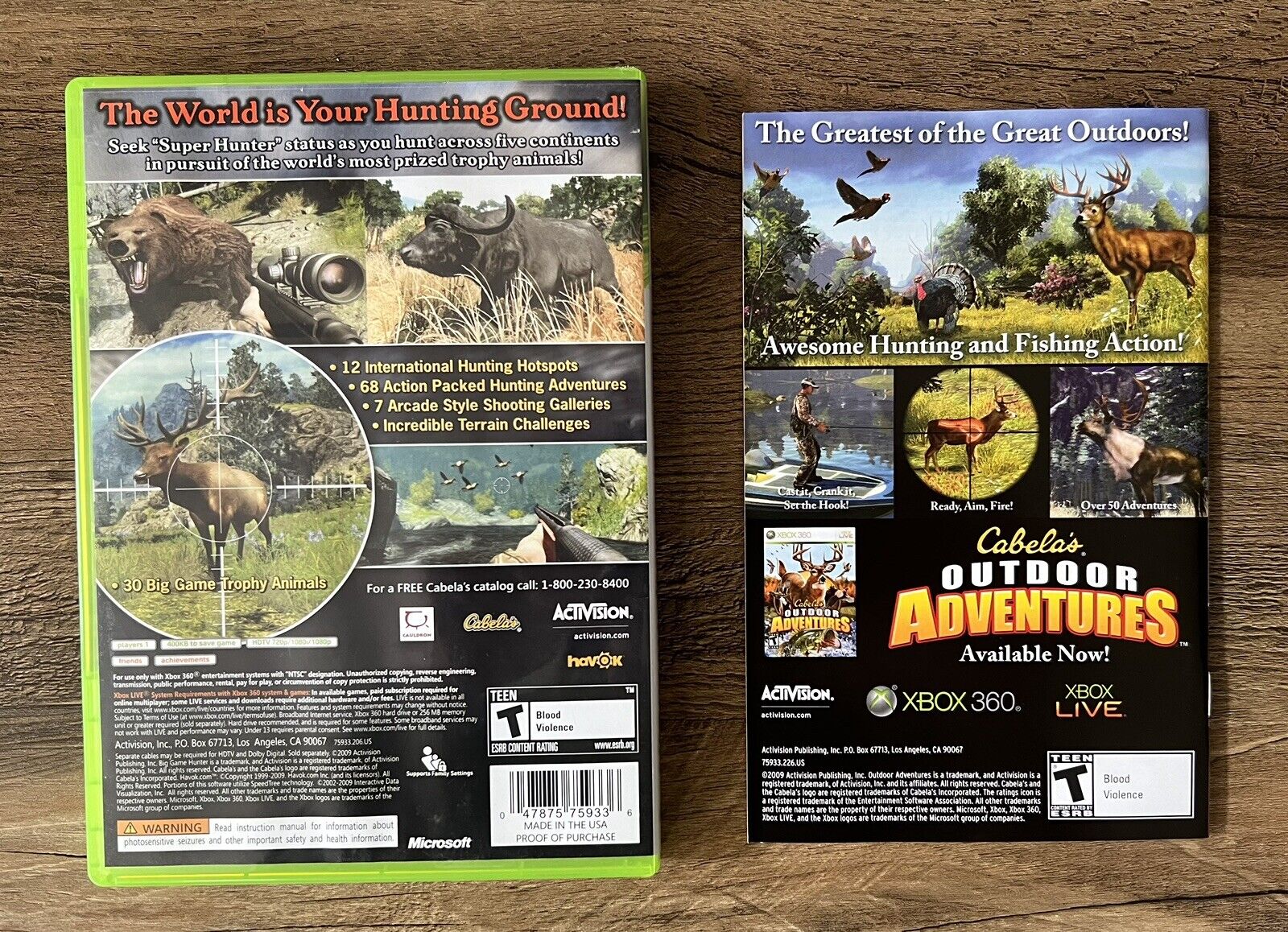 Cabela's Big Game Hunter 2010 (Microsoft Xbox 360, 2009) Tested & Works!