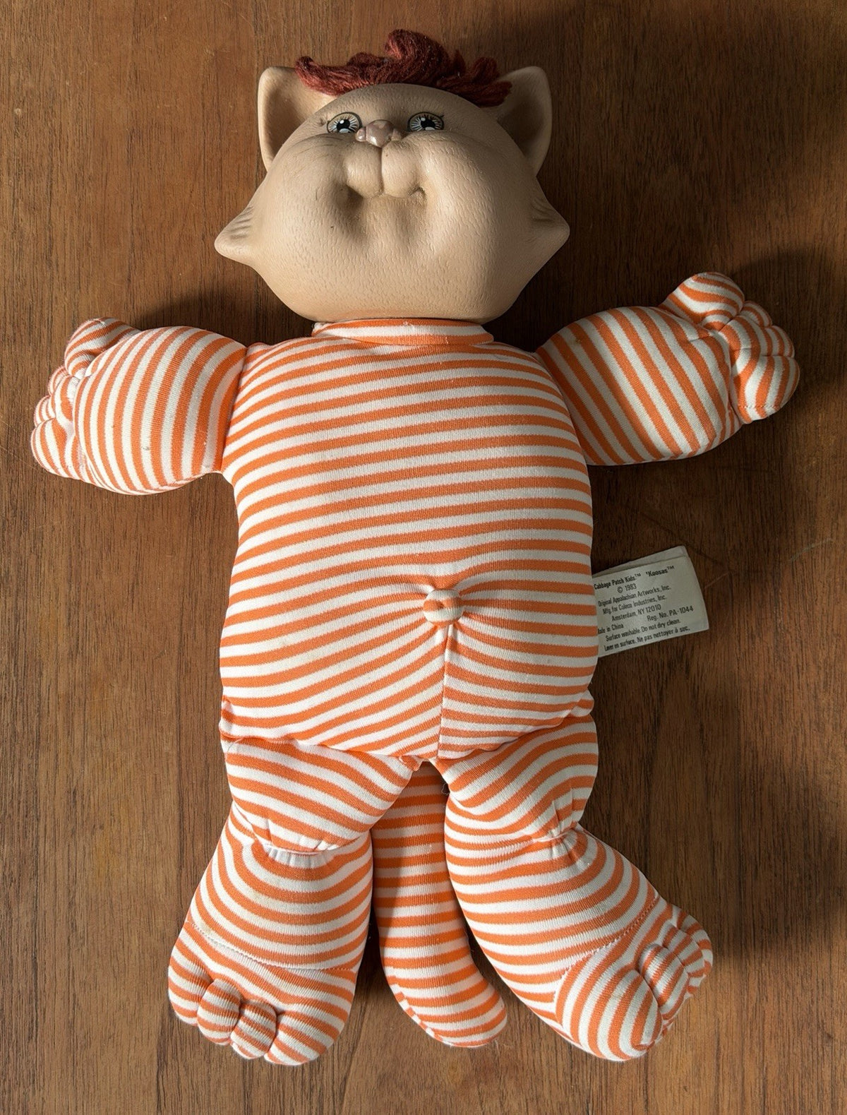 Cabbage Patch Kids Koosas Orange Striped Cat Pet Doll By Coleco 1983 Vintage