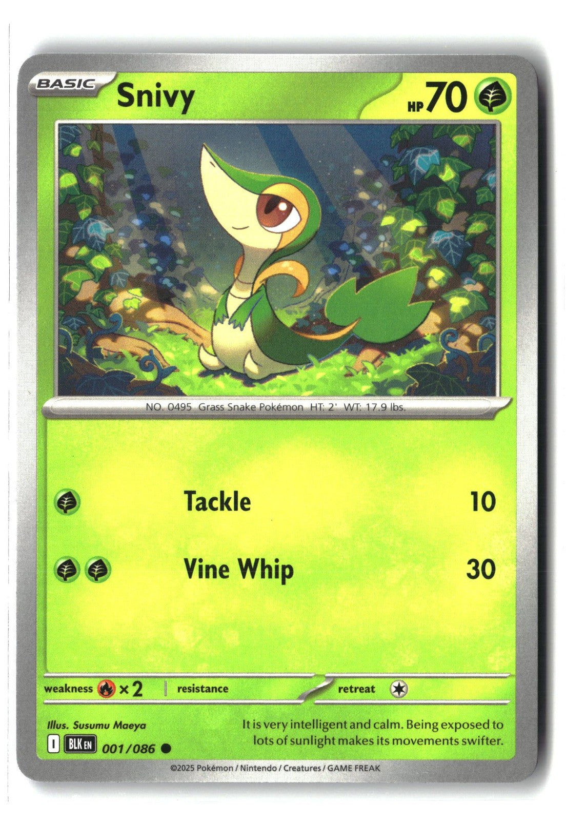 Snivy (SV: Black Bolt 001/086) NM