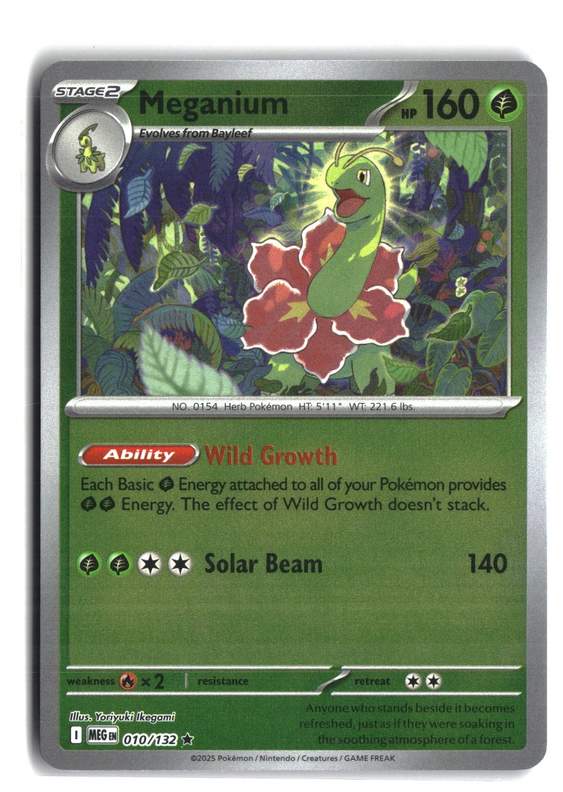 Meganium Reverse Holofoil NM (Mega Evolution 010/132)