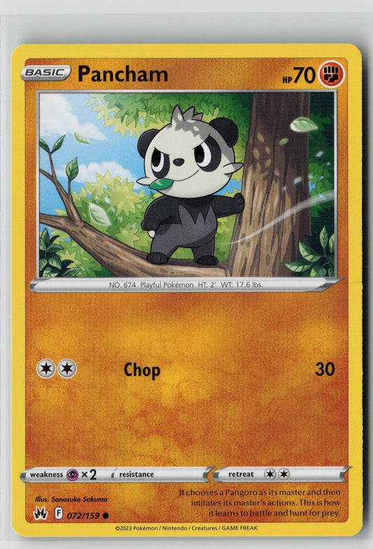 Pancham (SWSH: Crown Zenith 072/159) NM