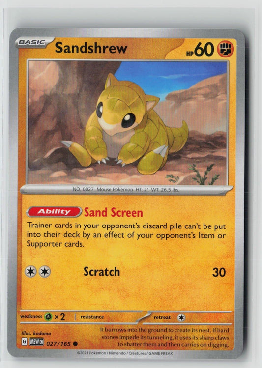 Sandshrew (SV: Scarlet & Violet 151 027/165) NM