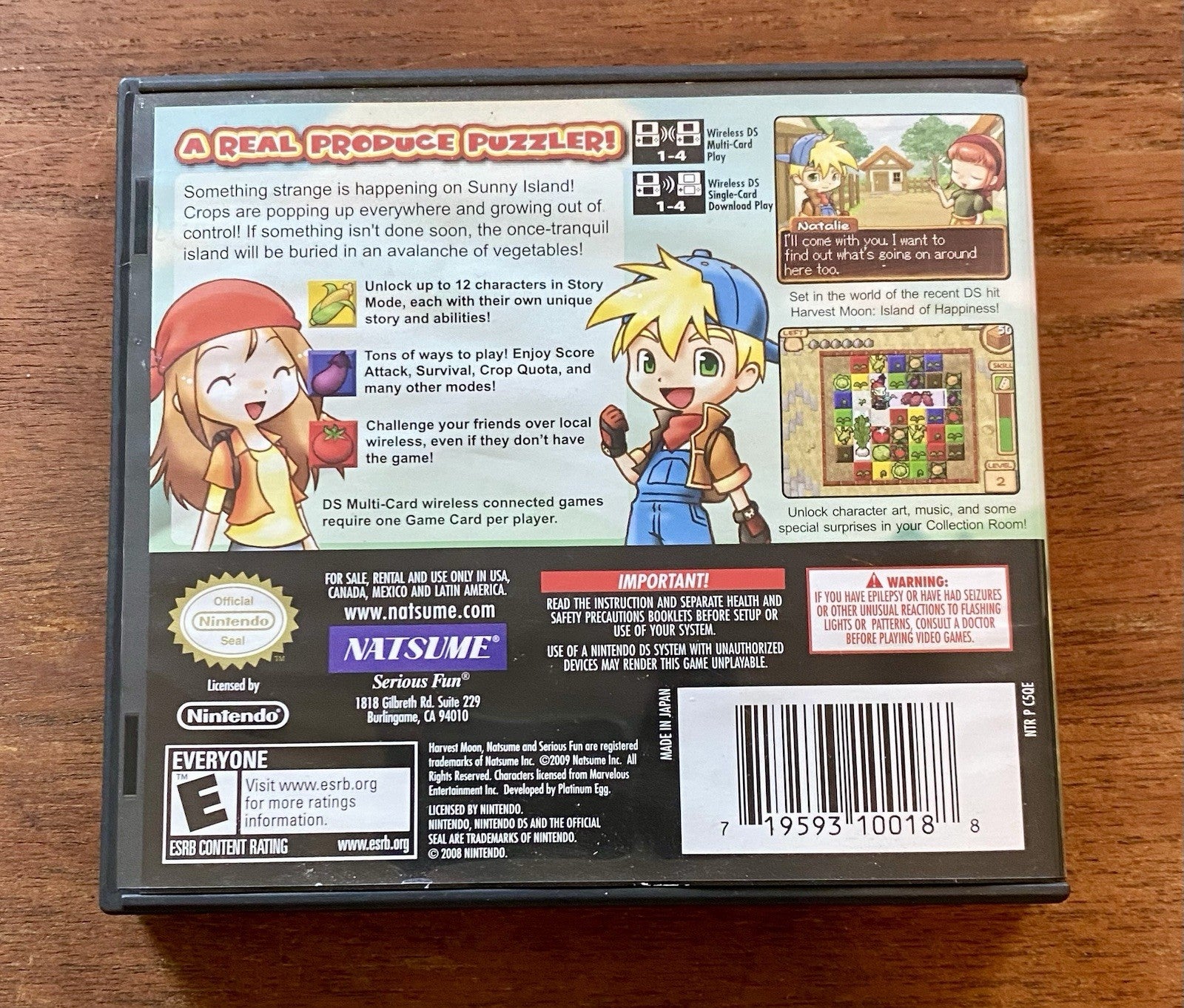 Harvest Moon Frantic Farming (Nintendo DS) Complete CIB W/ Manual & Reg Card