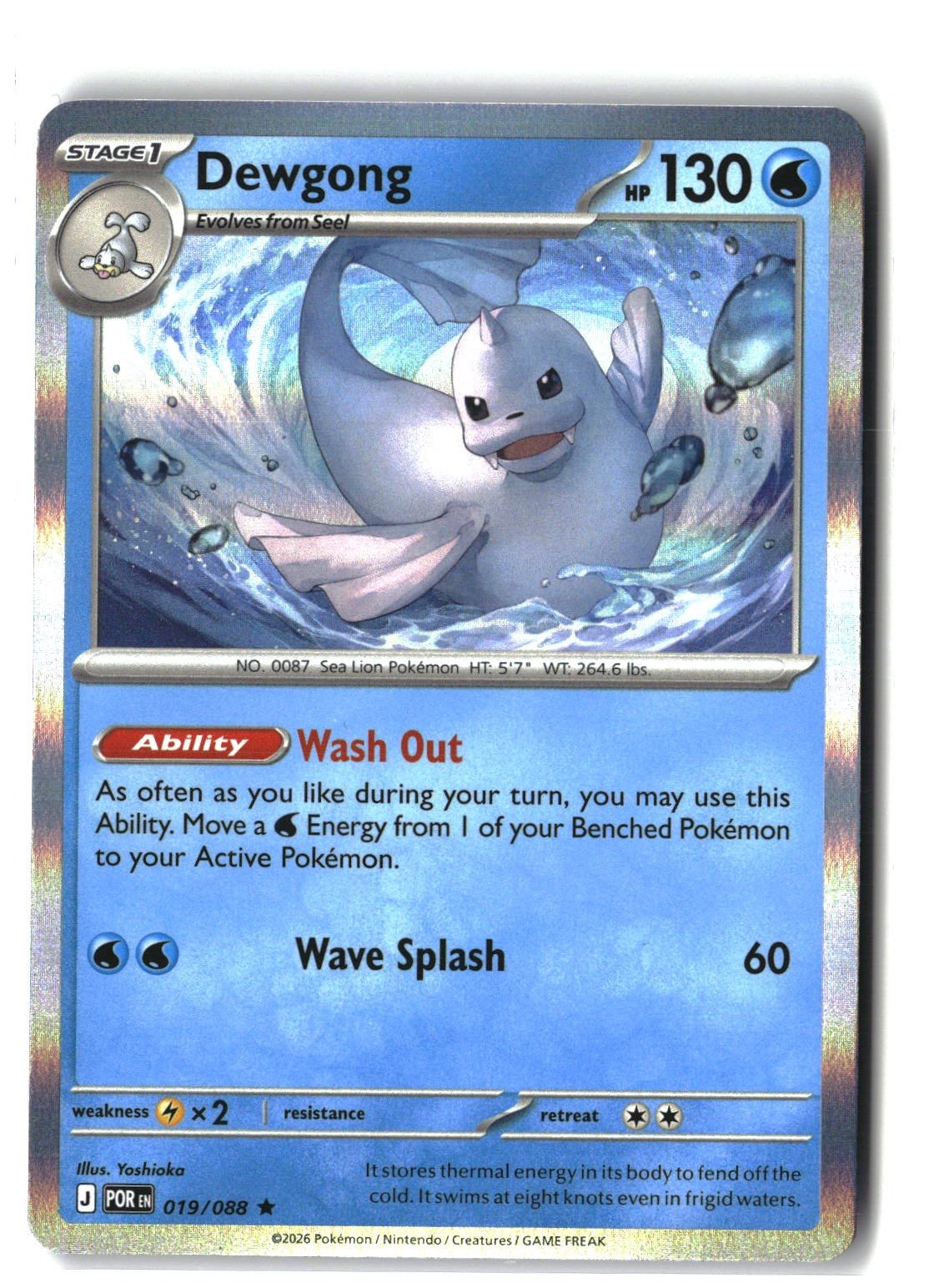 Dewgong Holofoil NM (Perfect Order 019/088)