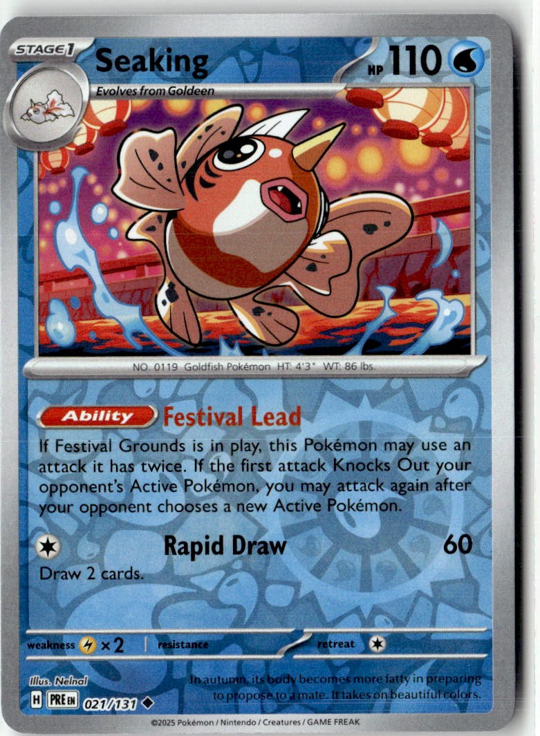 Seaking Reverse Holofoil NM (SV: Prismatic Evolutions 021/131)