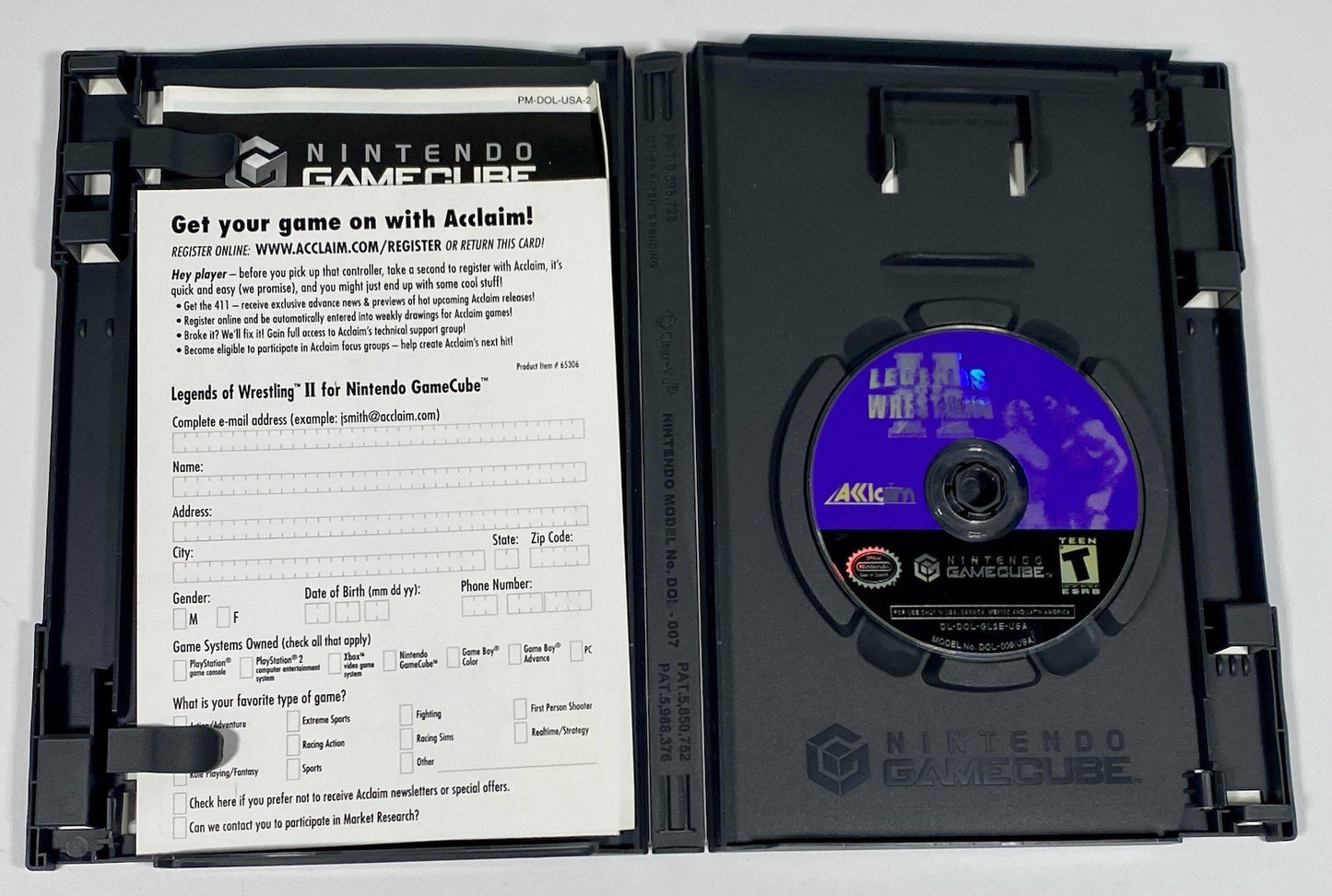 Legends of Wrestling II (Nintendo Gamecube, 2002) Tested Working, Reg Card