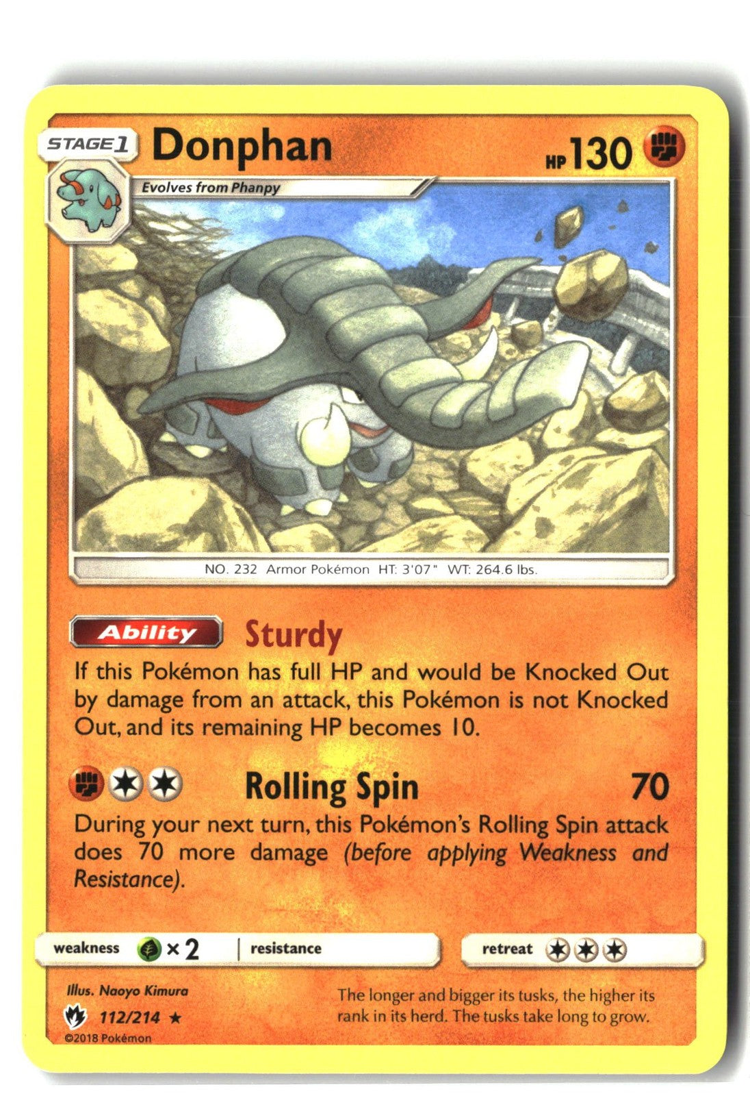 Donphan (SM - Lost Thunder 112/214) NM