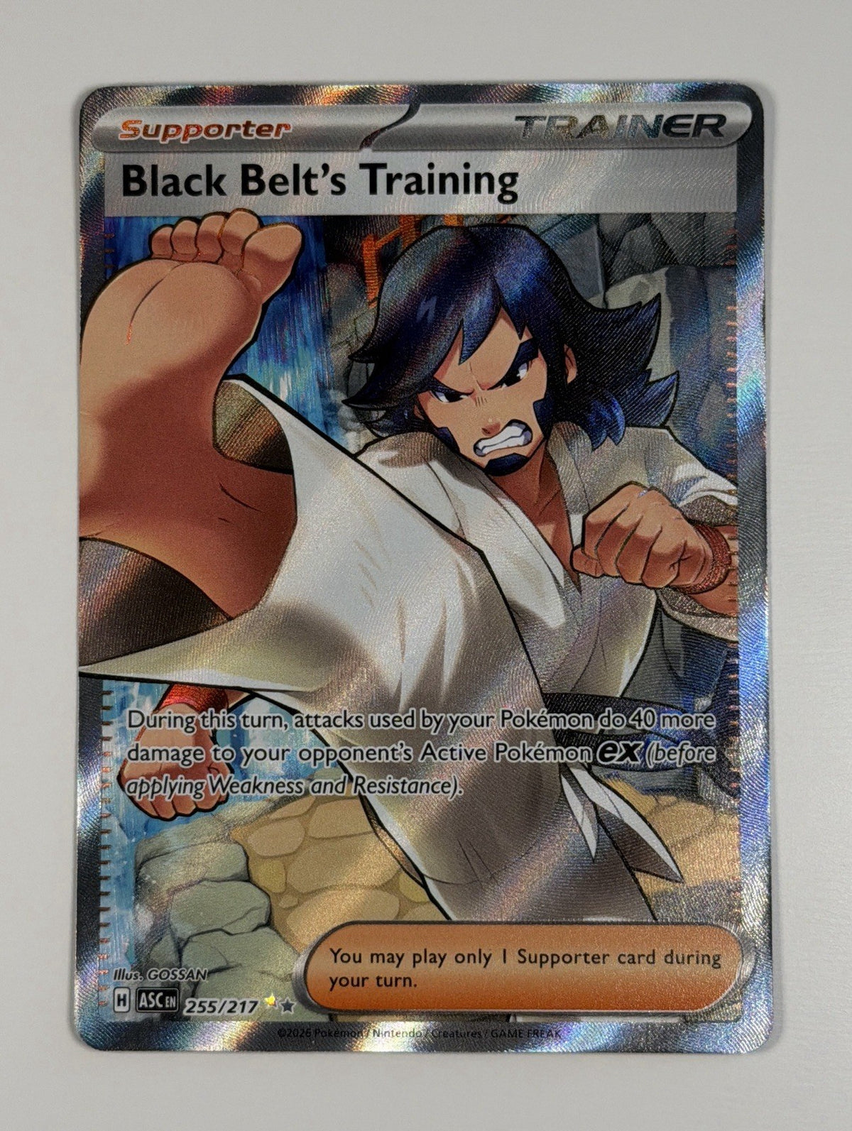 Black Belt's Training 255/217 Ultra Rare Ascended Heroes Pokemon Holo Near Mint