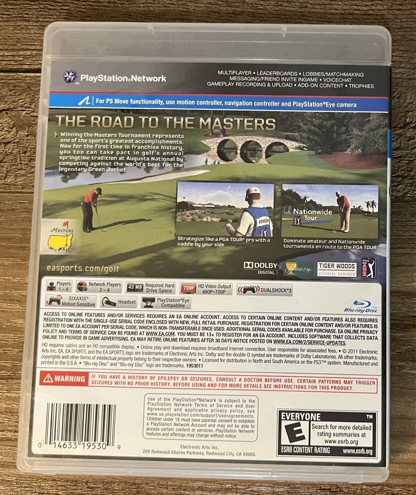 Tiger Woods PGA Tour 12: The Masters Black Label (Sony PS3, 2011) CIB Complete