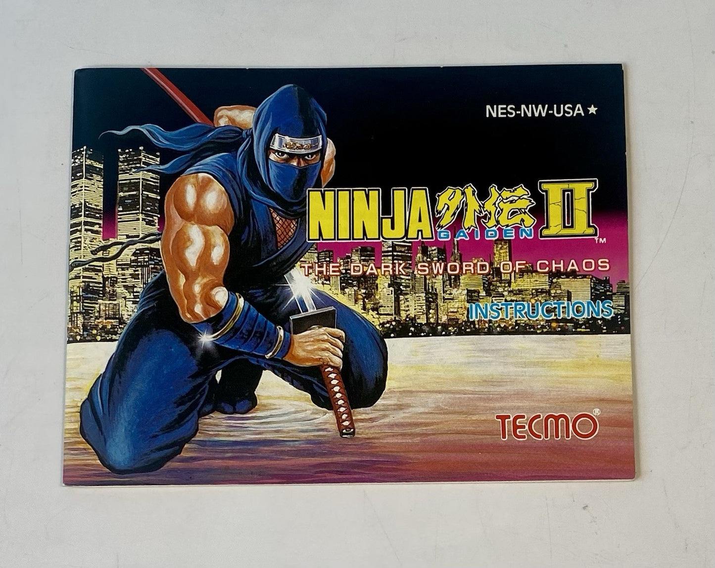 Ninja Gaiden II 2 The Dark Sword of Chaos Nintendo NES Complete in Box CIB Works