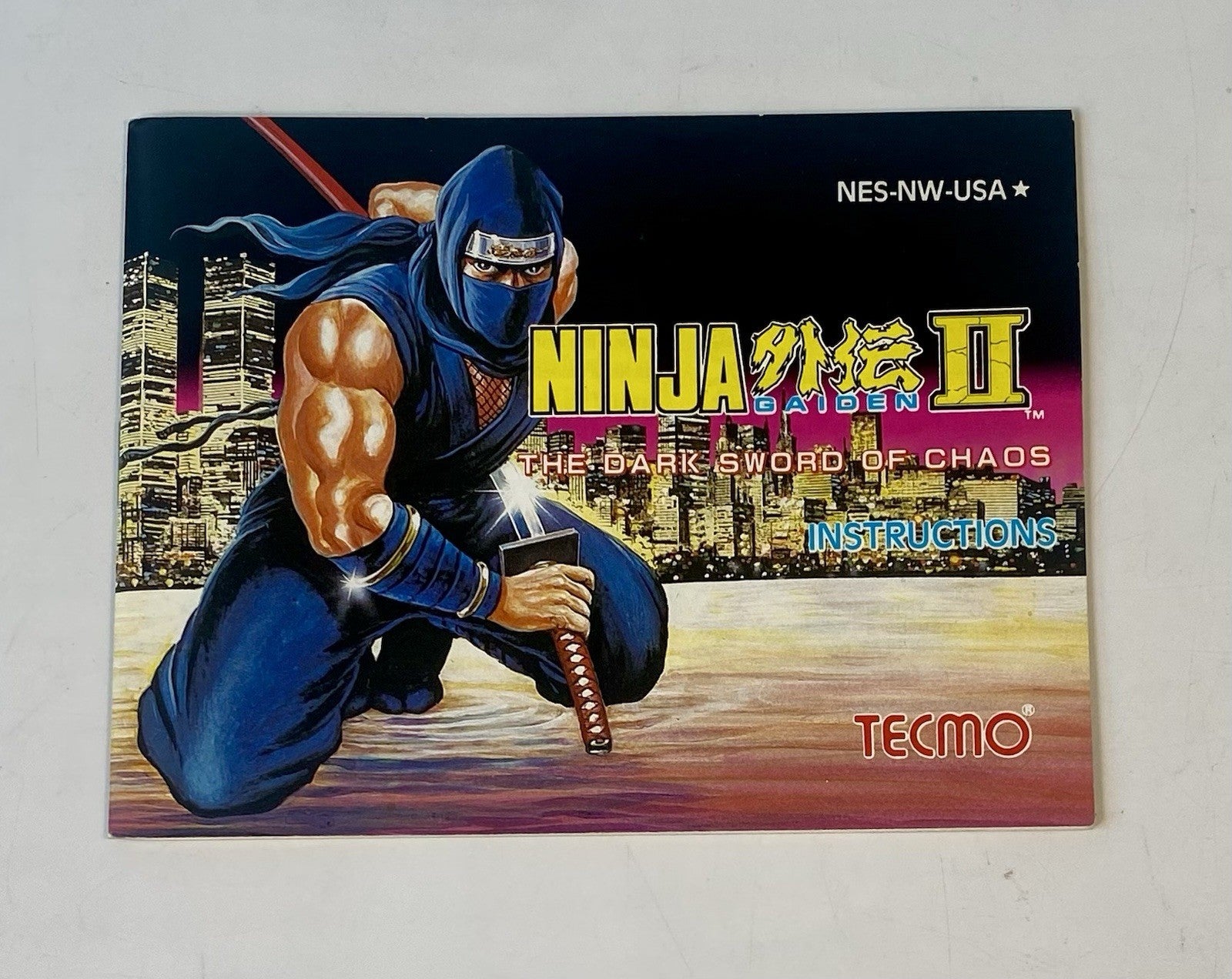 Ninja Gaiden II 2 The Dark Sword of Chaos Nintendo NES Complete in Box CIB Works