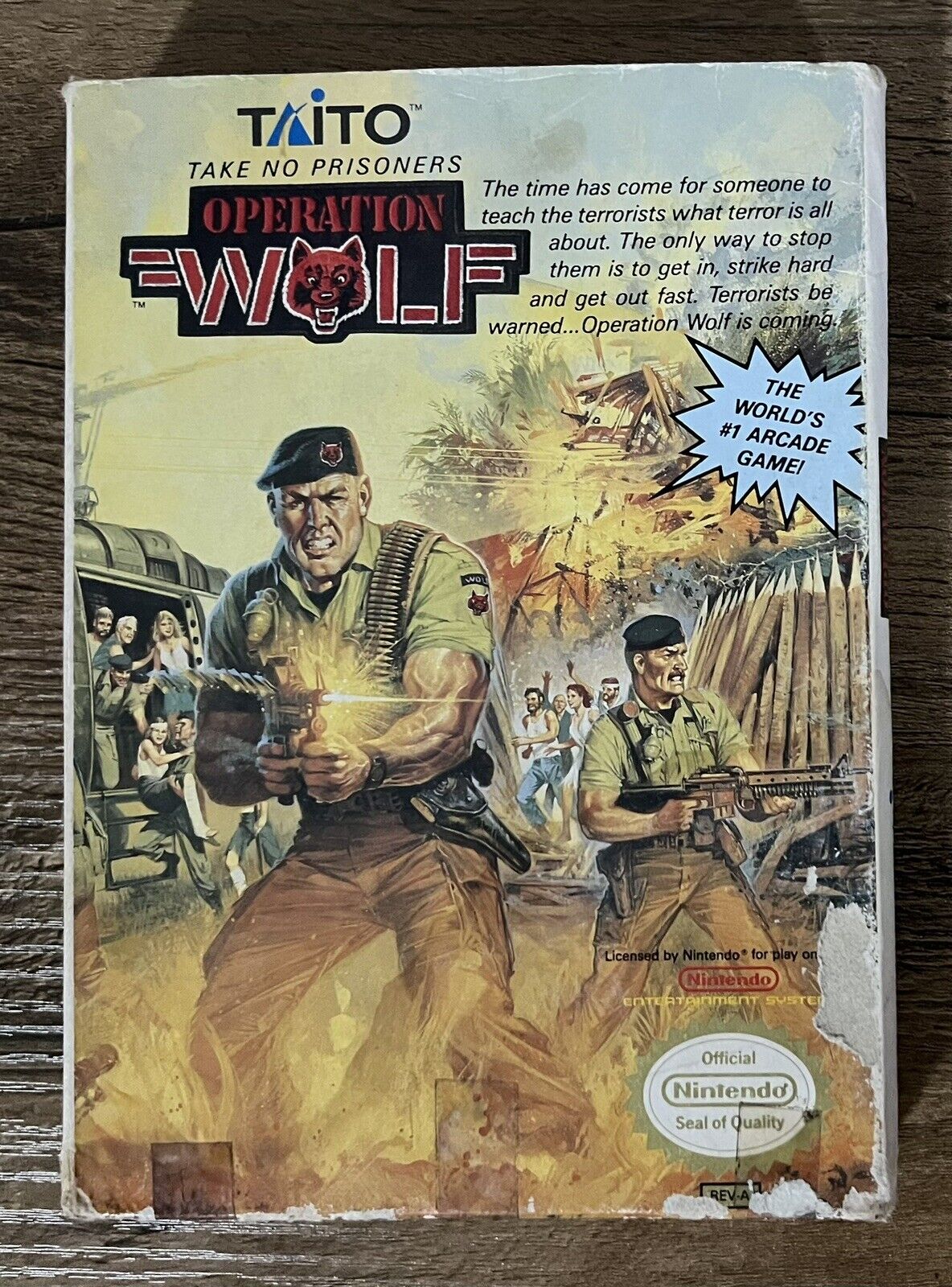 Operation Wolf  (Nintendo Entertainment System, 1989) with Box TESTED