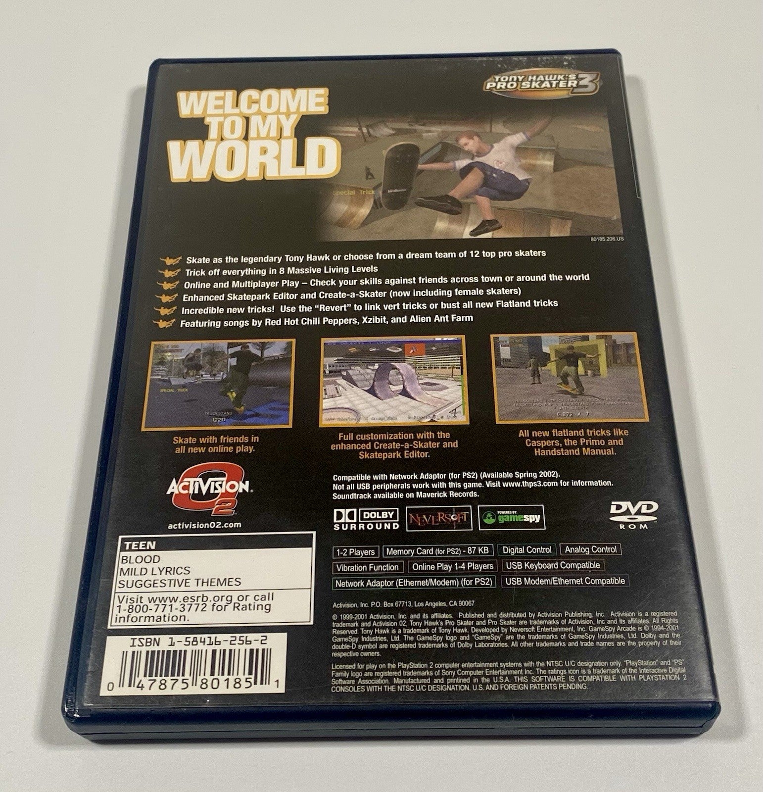 Tony Hawk's Pro Skater 3 (Sony PlayStation 2, 2002) CIB w/ Manual & Reg, Tested
