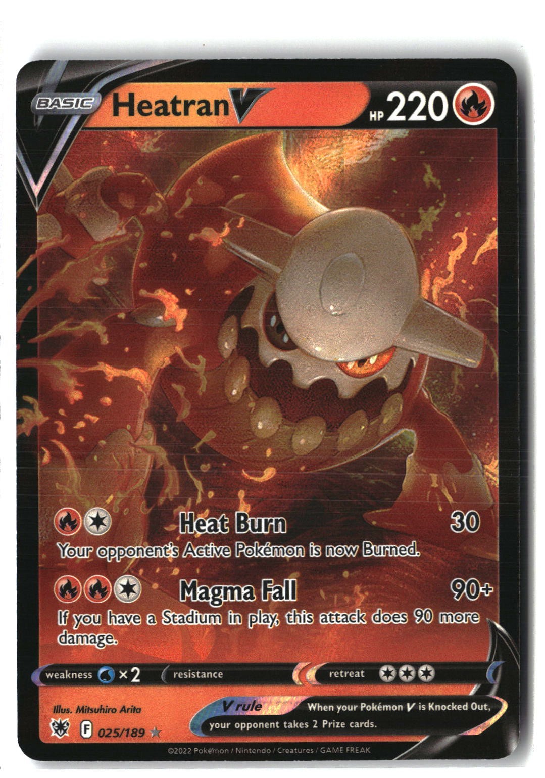 Heatran V Holofoil NM (SWSH10: Astral Radiance 025/189)
