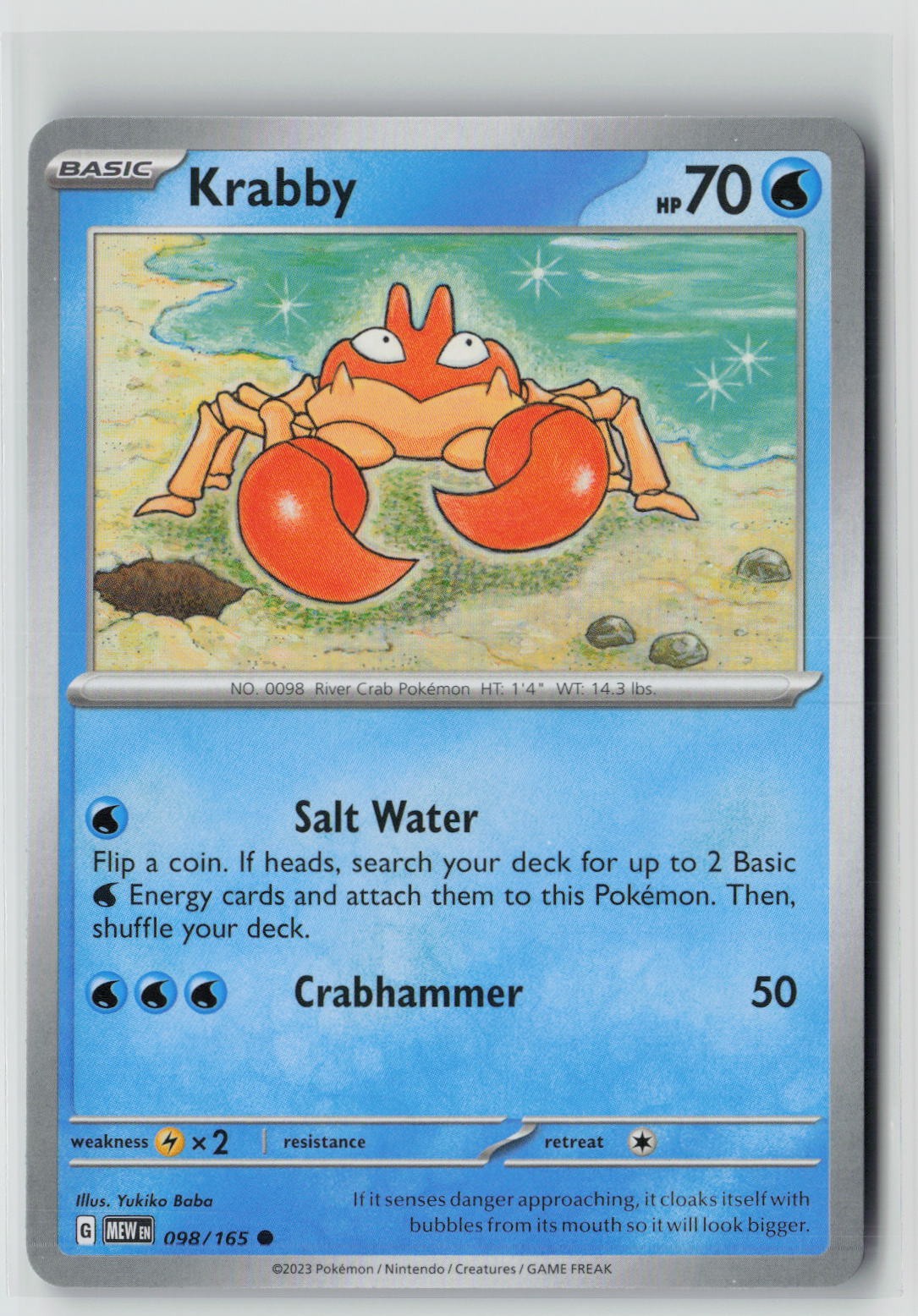 Krabby (SV: Scarlet & Violet 151 098/165) NM