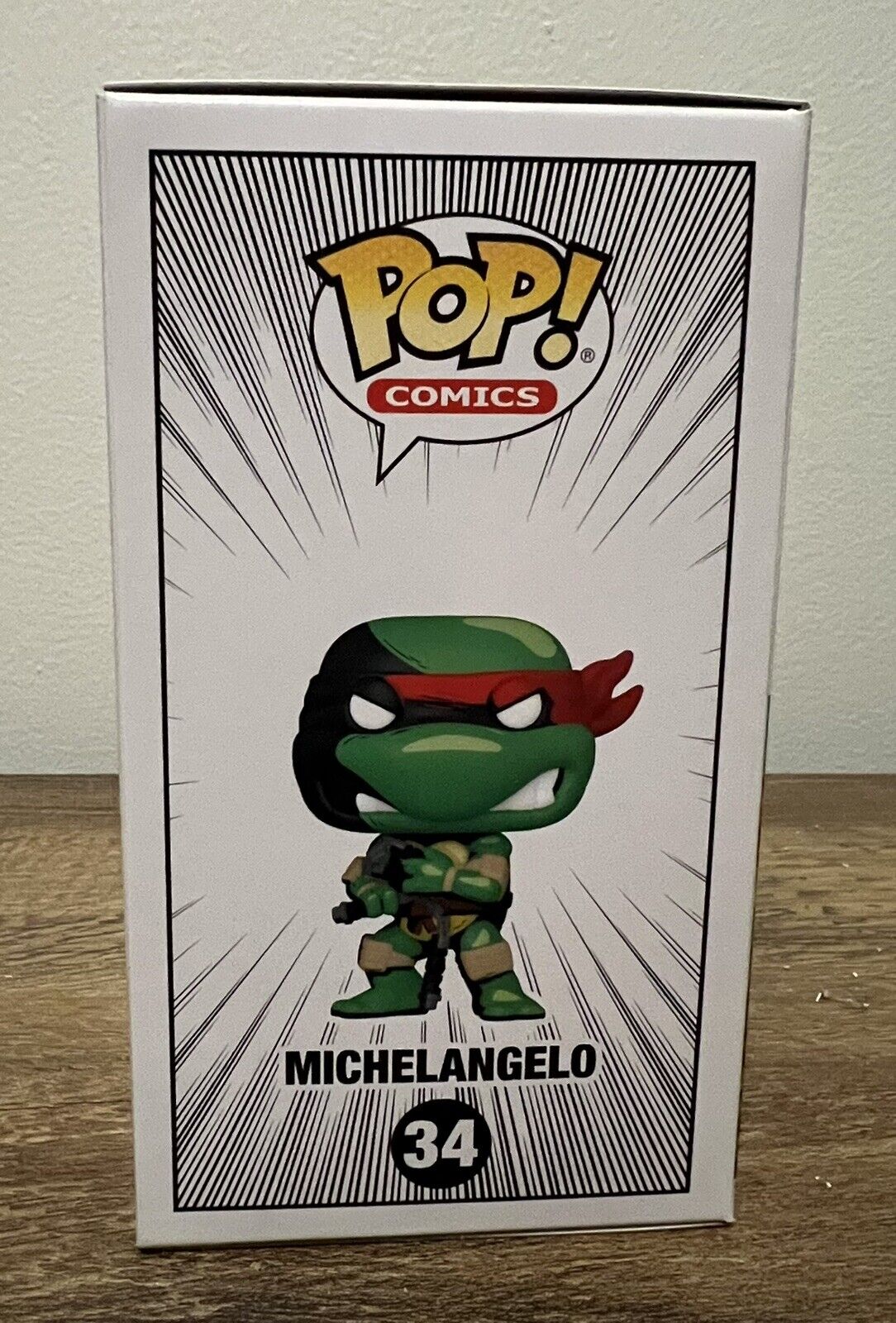 Funko Pop! TMNT Michelangelo CHASE Black & White #34 Special Edition!