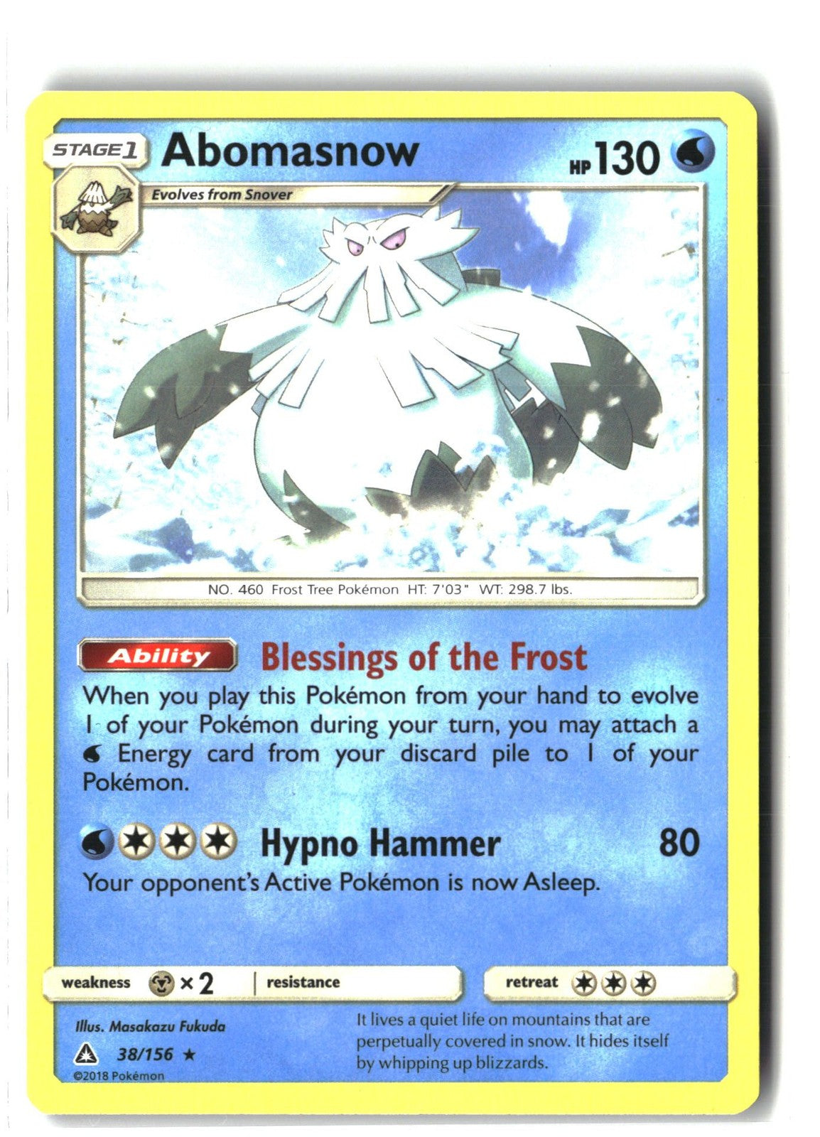 Abomasnow (SM - Ultra Prism 38/156) NM