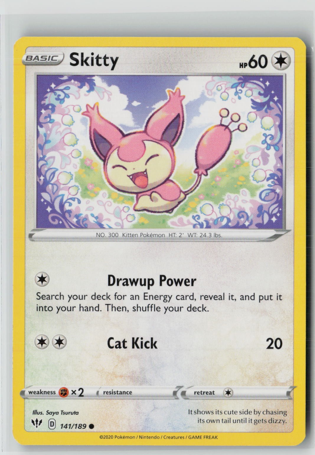 Skitty (SWSH03: Darkness Ablaze 141/189) NM
