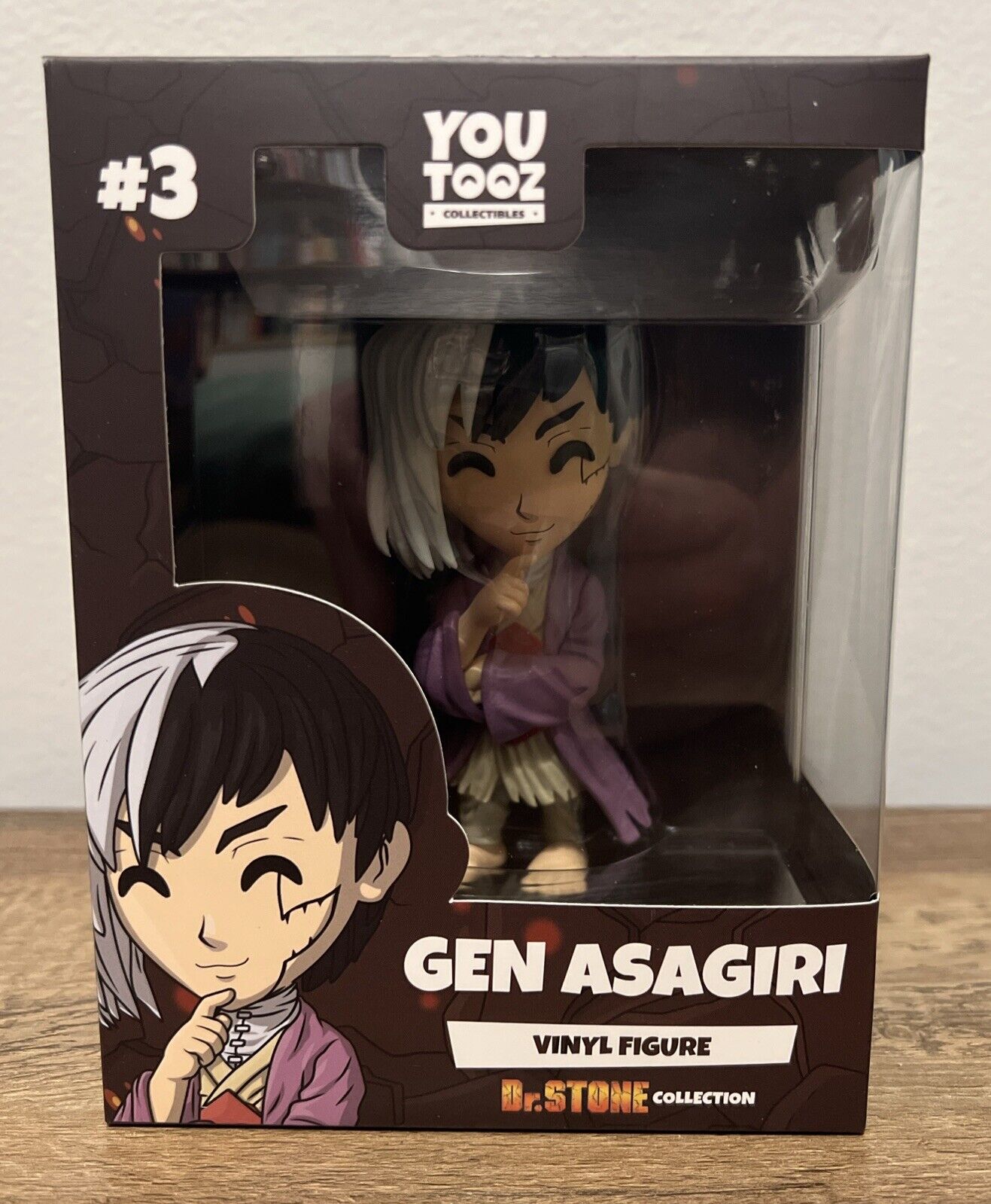 Gen Asagiri 4.5 Inch Vinyl Figure Dr.Stone Youtooz, In Factory Plastic Protector