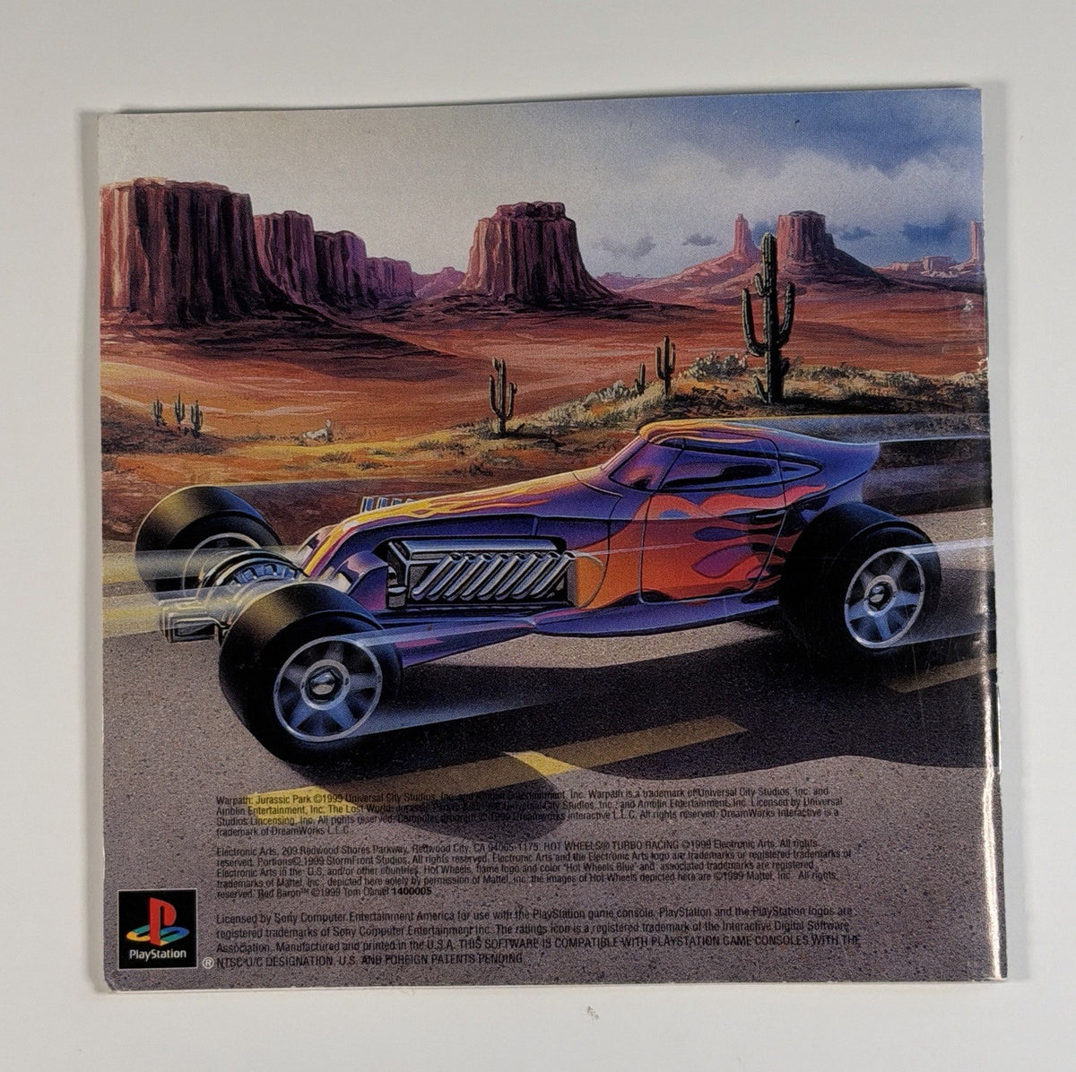 Hot Wheels Turbo Racing PS1 Sony PlayStation 1 Manual & Reg Card Only
