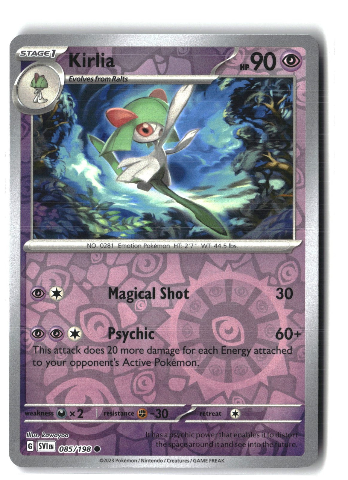 Kirlia Reverse Holofoil NM (Scarlet & Violet Base Set 085/198)