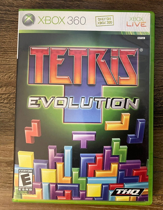 Tetris Evolution (Microsoft Xbox 360, 2007) CIB Game & Manual