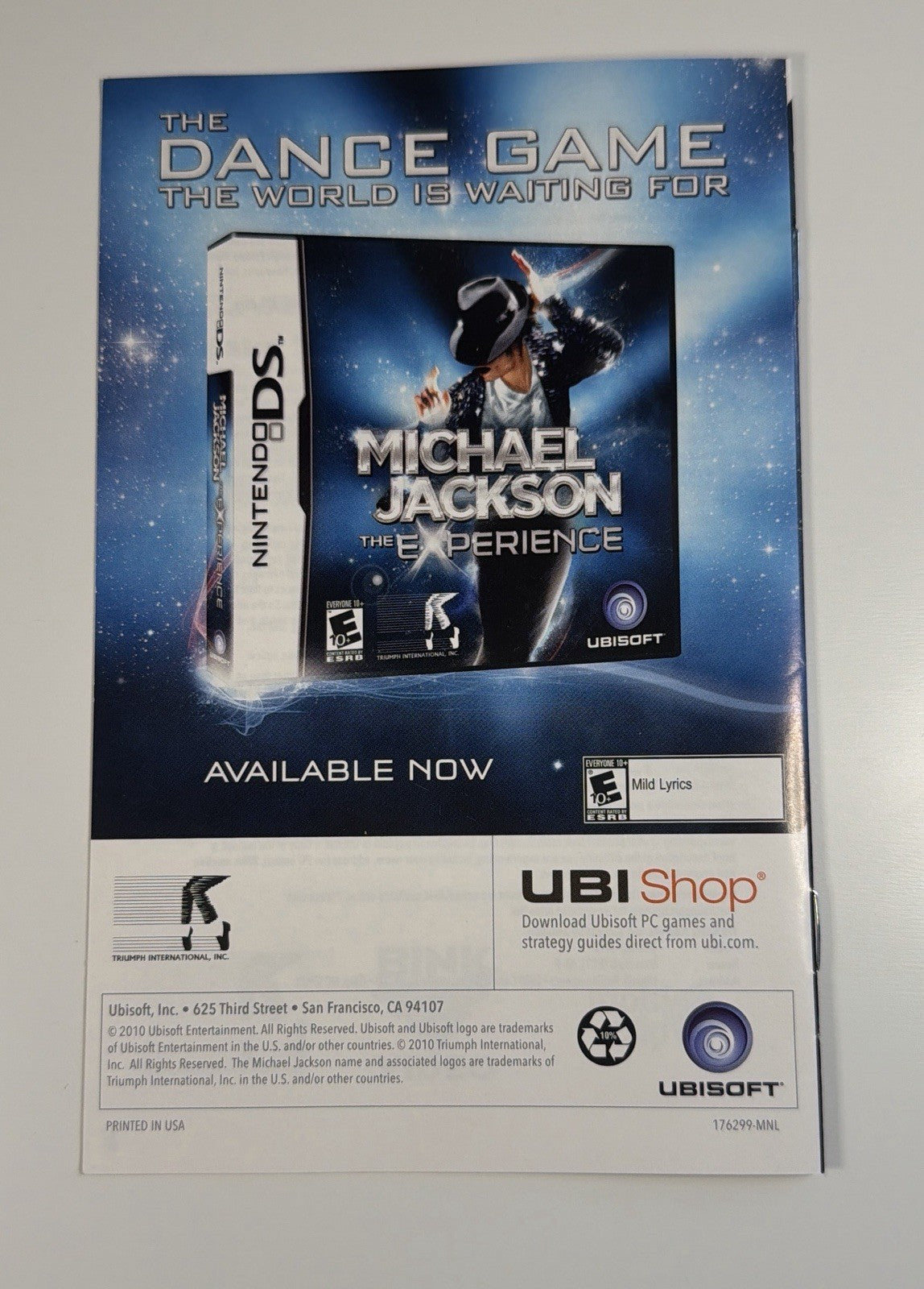 Michael Jackson The Experience Wii  (Nintendo Wii 2010) CIB Complete Tested!
