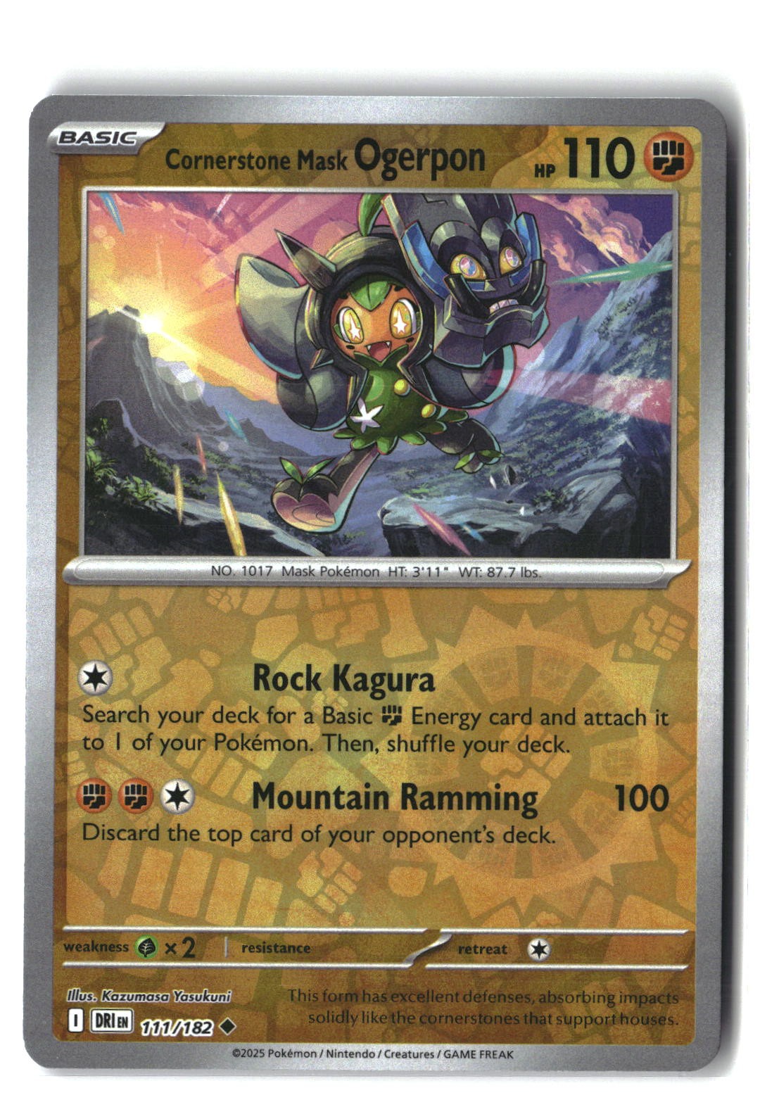 Cornerstone Mask Ogerpon Reverse Holofoil NM (Destined Rivals 111/182)