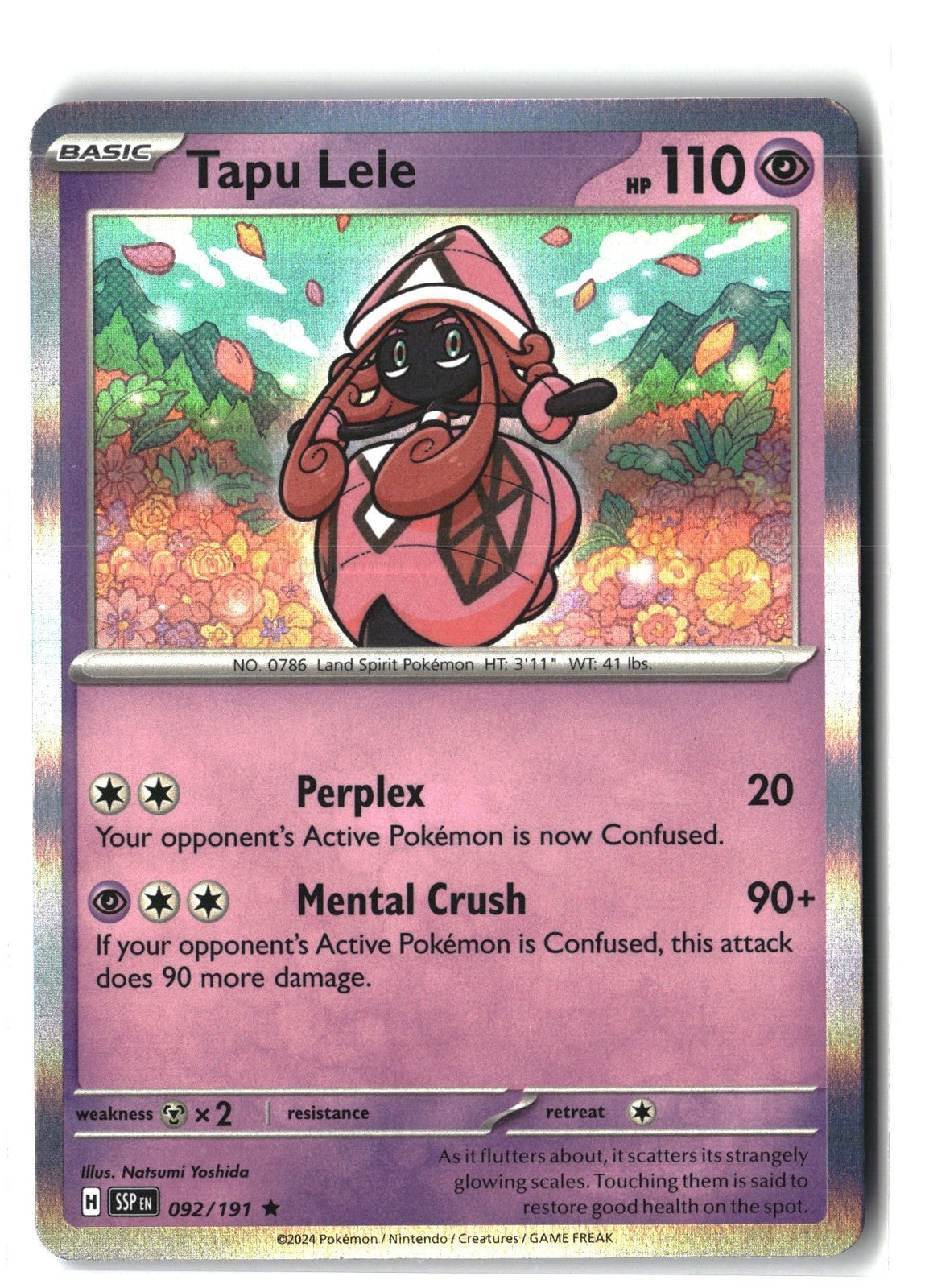 Tapu Lele Holofoil NM (Surging Sparks 092/191)