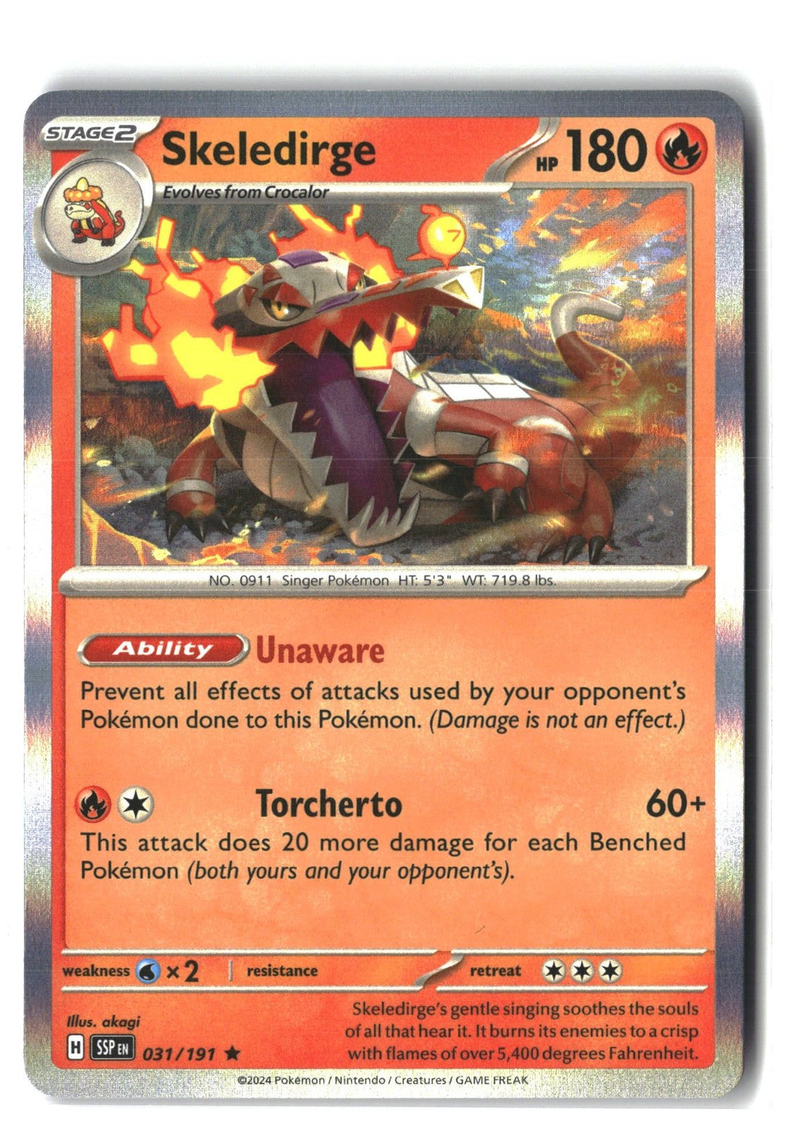 Skeledirge Holofoil NM (Surging Sparks 031/191)