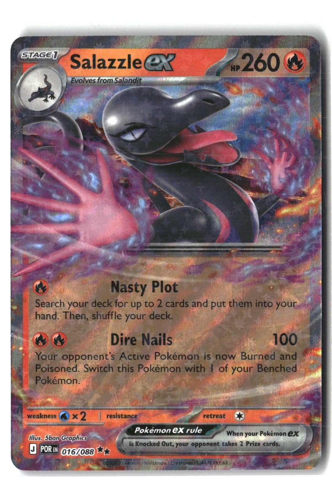 Salazzle ex Holofoil NM (Perfect Order 016/088)