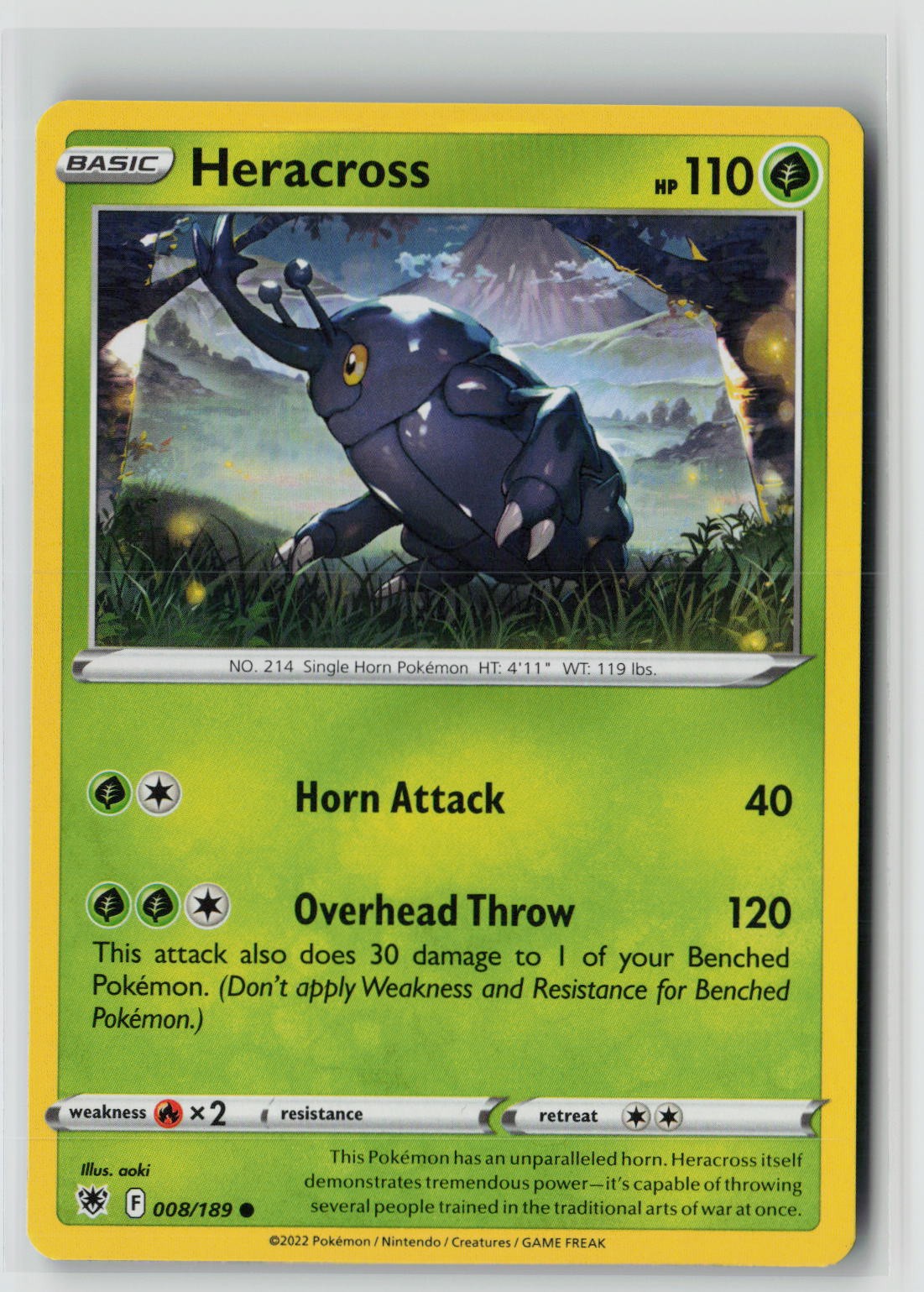 Heracross (SWSH10: Astral Radiance 008/189) NM